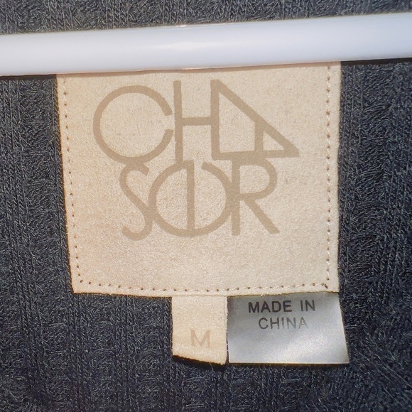 Chaser Black Long Sleeve Thermal Pullover Sweater Top size medium - Picture 4 of 5